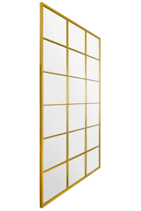 Modern Large Outdoor Garden Mirror (Gold Frame)
