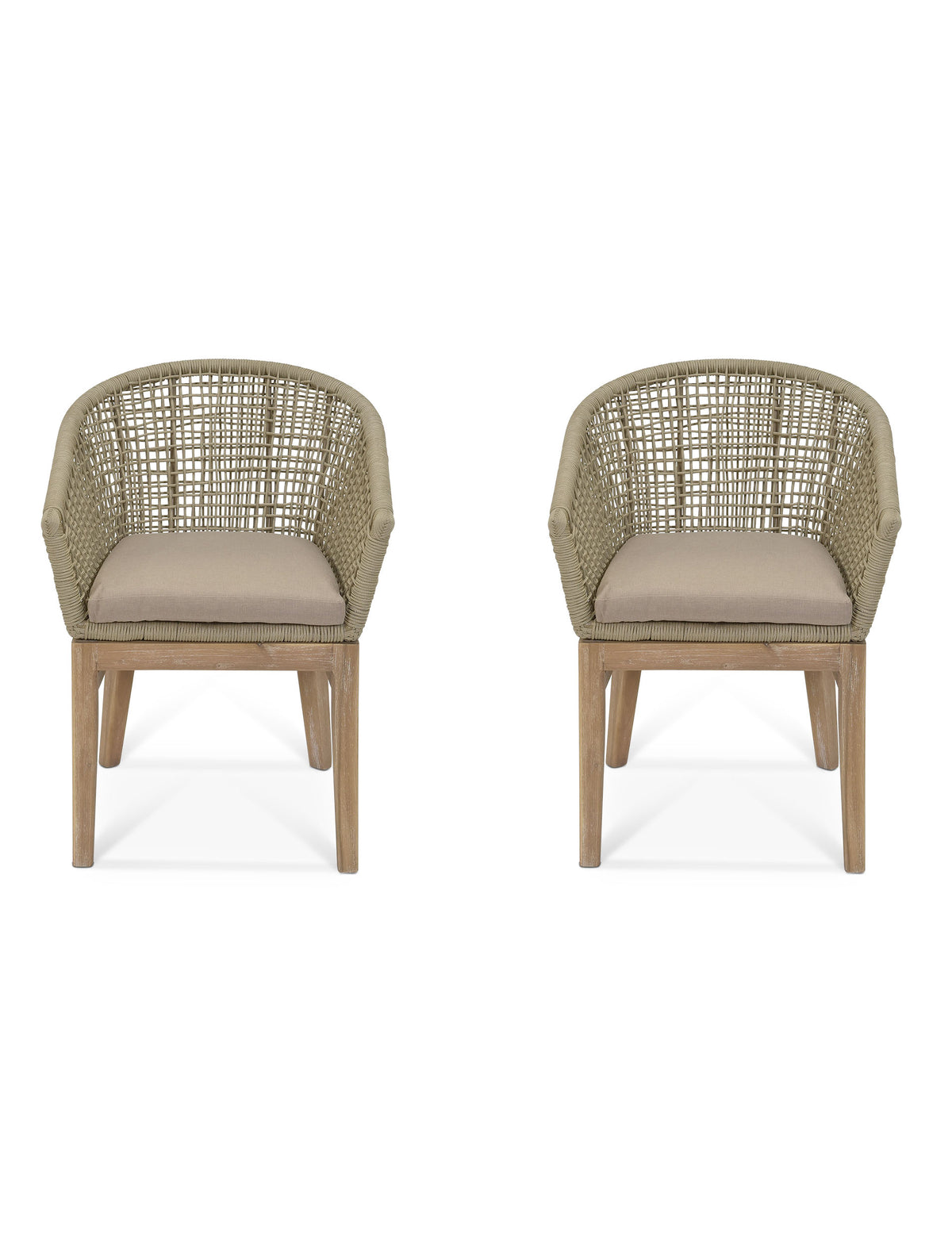Lynton Dining Chairs with Arms Set of 2 Grey