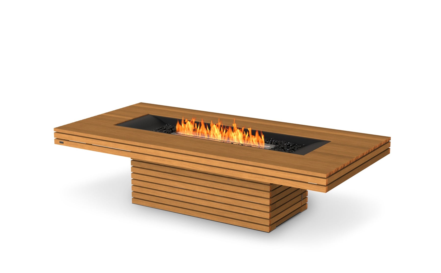 Alexander Francis Fire Pit Teak EcoSmart Gin 90 Chat Fire Pit Table