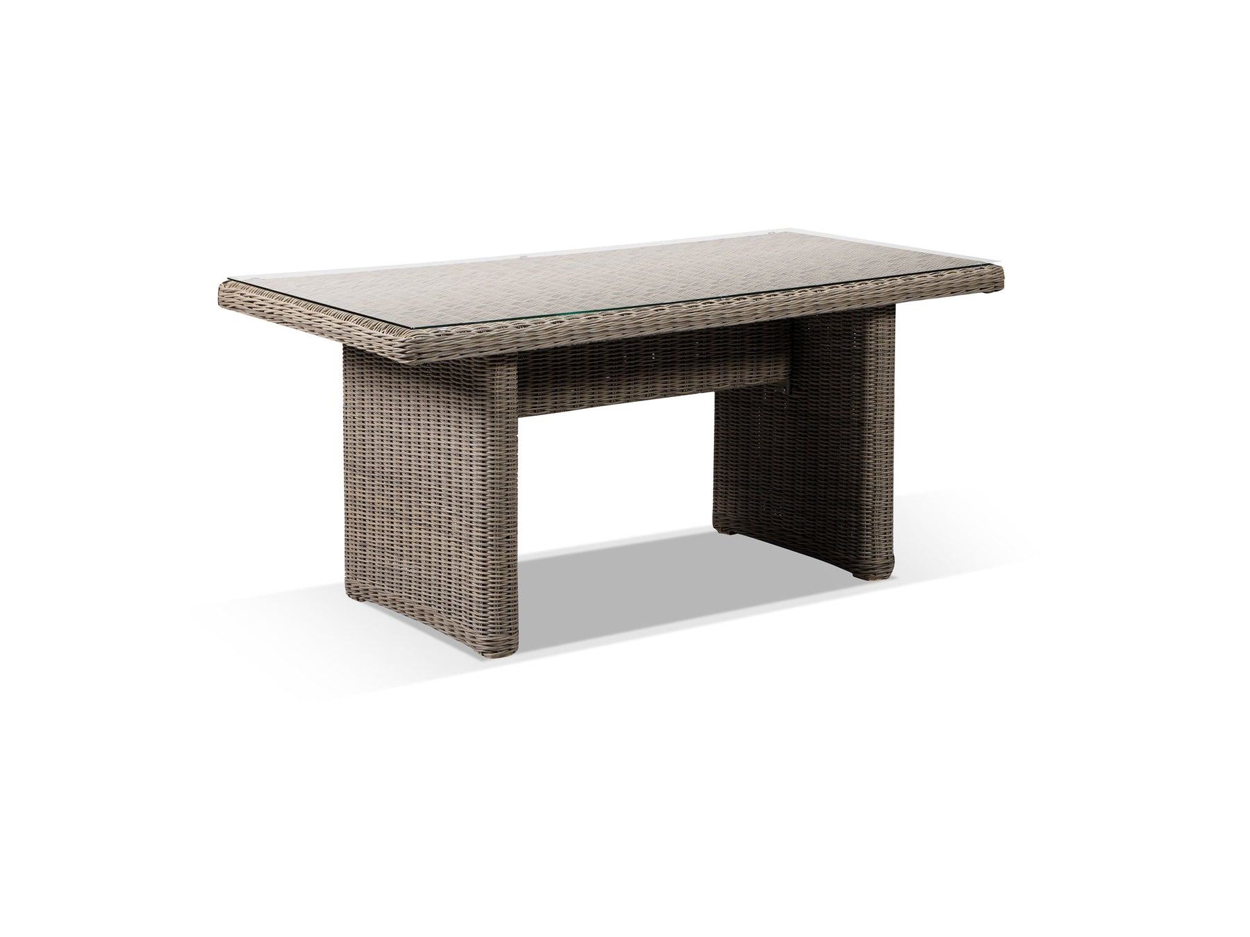 Alexander Francis Garden Furniture Tosca Natural Brown Low Rattan Dining Table