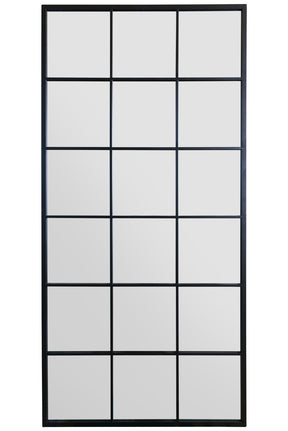 Modern Outdoor Vertical Mirror (Black Frame)