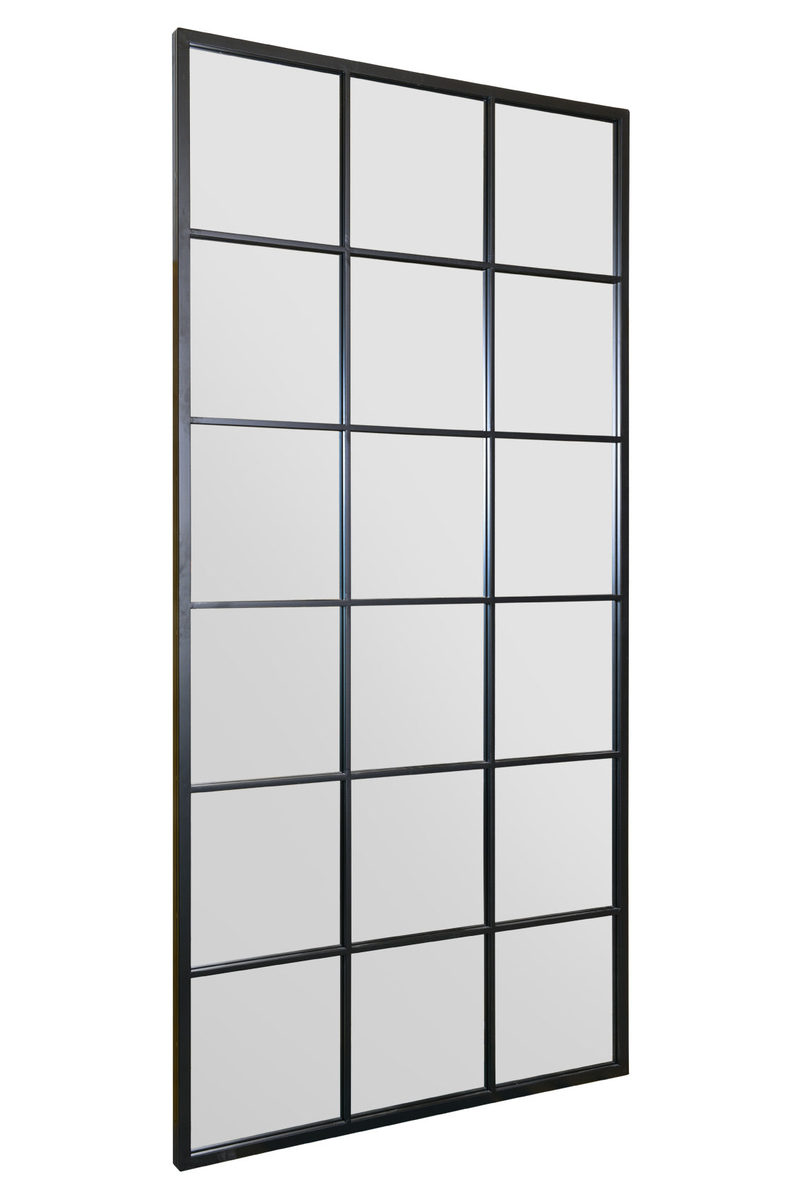 Modern Outdoor Vertical Mirror (Black Frame)