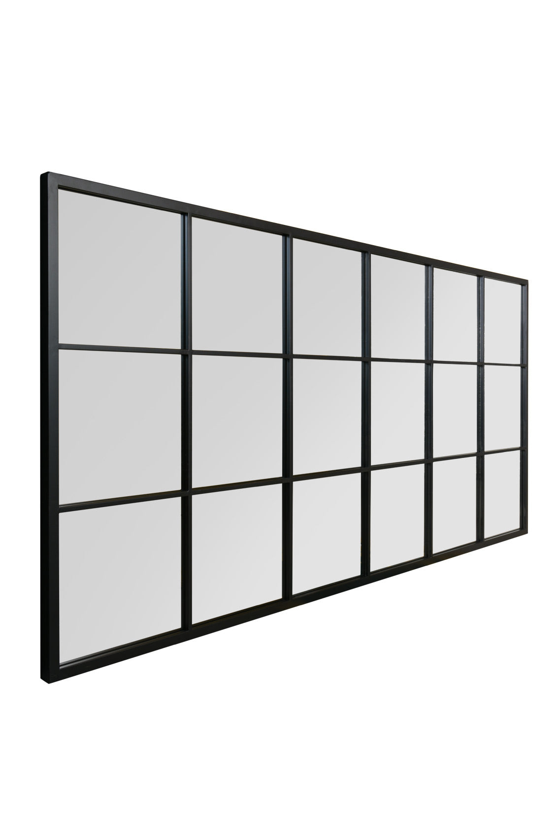 Modern Outdoor Vertical Mirror (Black Frame)
