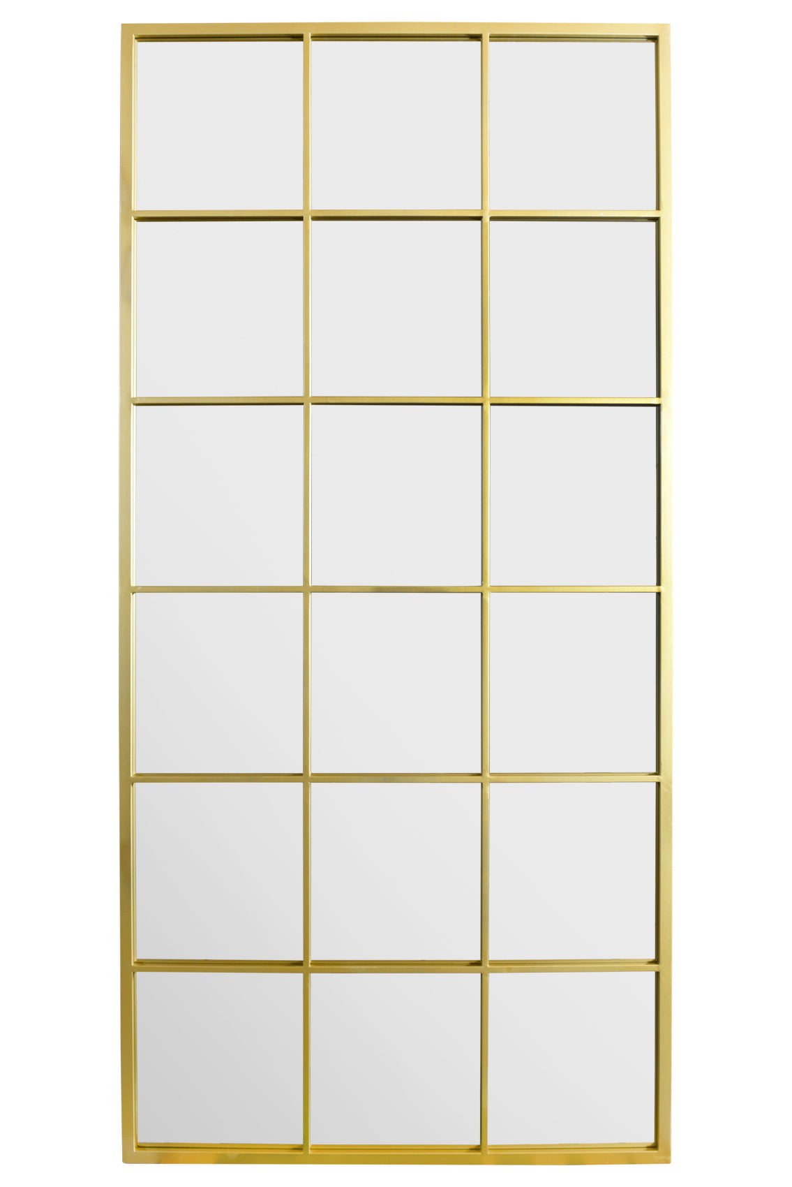 Modern Outdoor Vertical Mirror (Gold Frame)