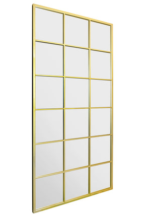 Modern Outdoor Vertical Mirror (Gold Frame)