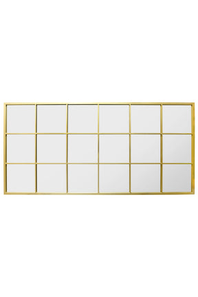 Modern Outdoor Vertical Mirror (Gold Frame)