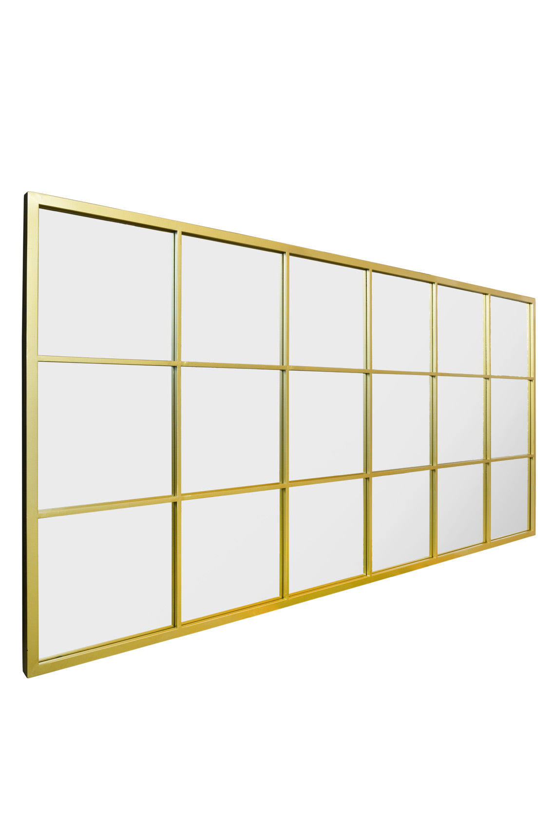 Modern Outdoor Vertical Mirror (Gold Frame)