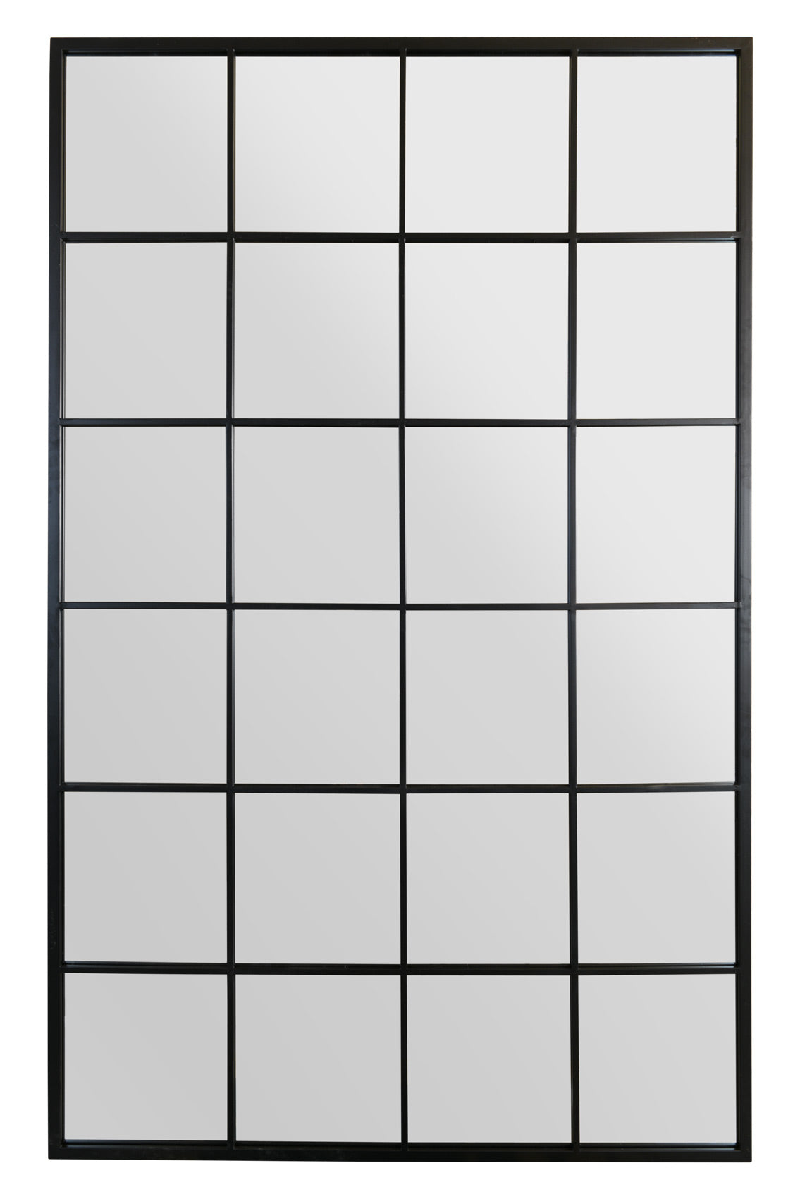 Modern Outdoor Garden Mirror (Black Frame)