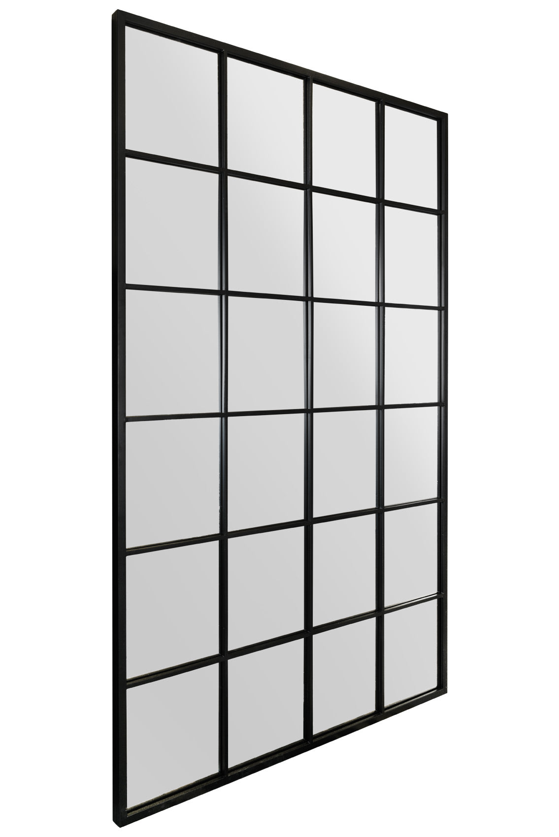 Modern Outdoor Garden Mirror (Black Frame)