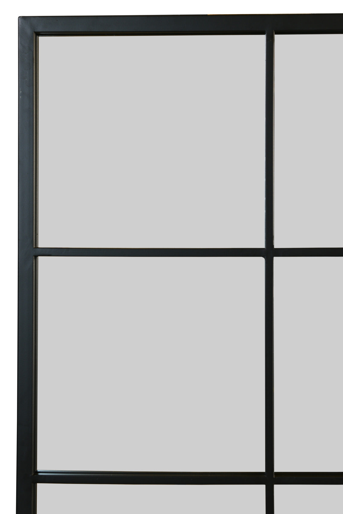 Modern Outdoor Garden Mirror (Black Frame)