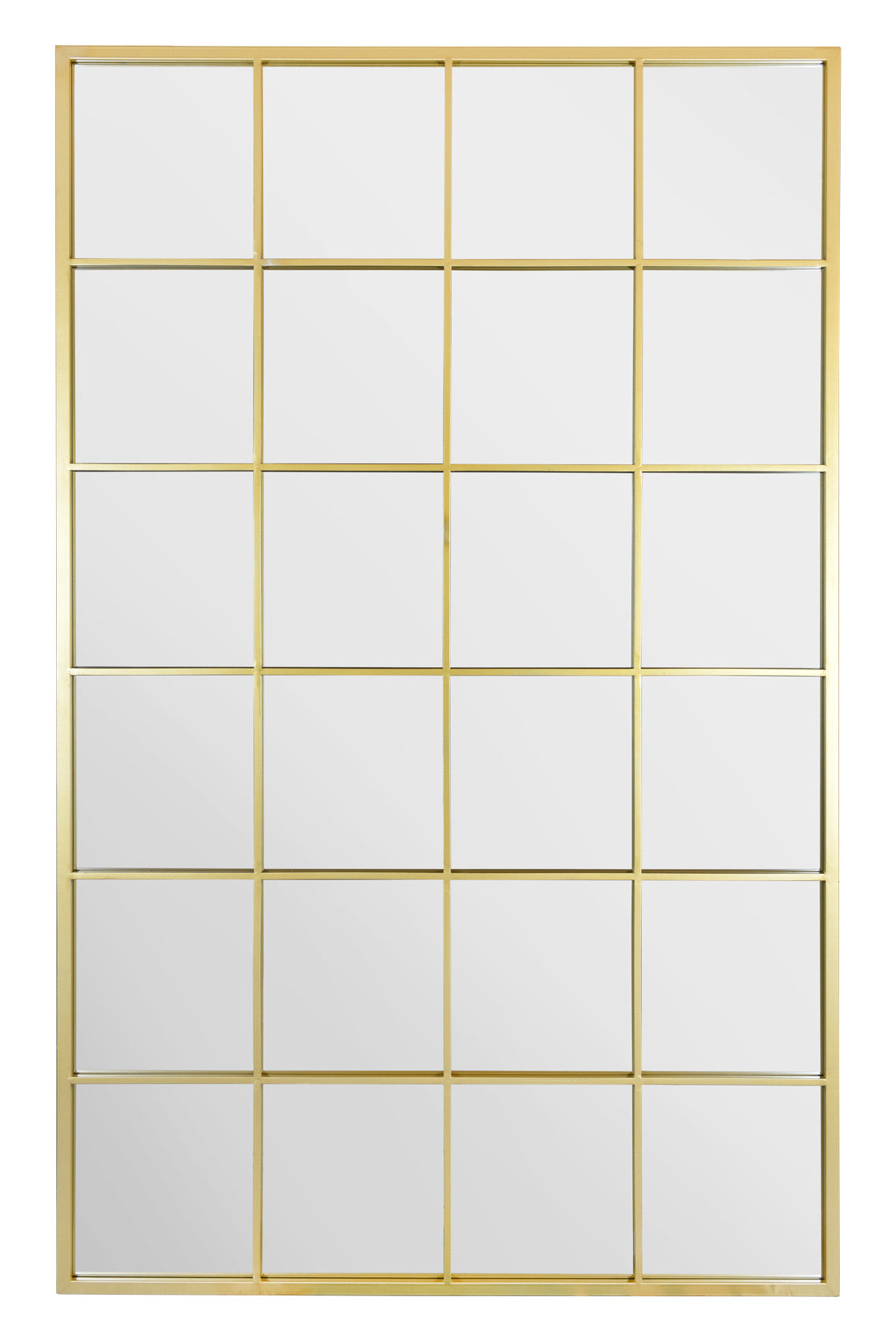 Modern Outdoor Garden Mirror (Gold Frame)