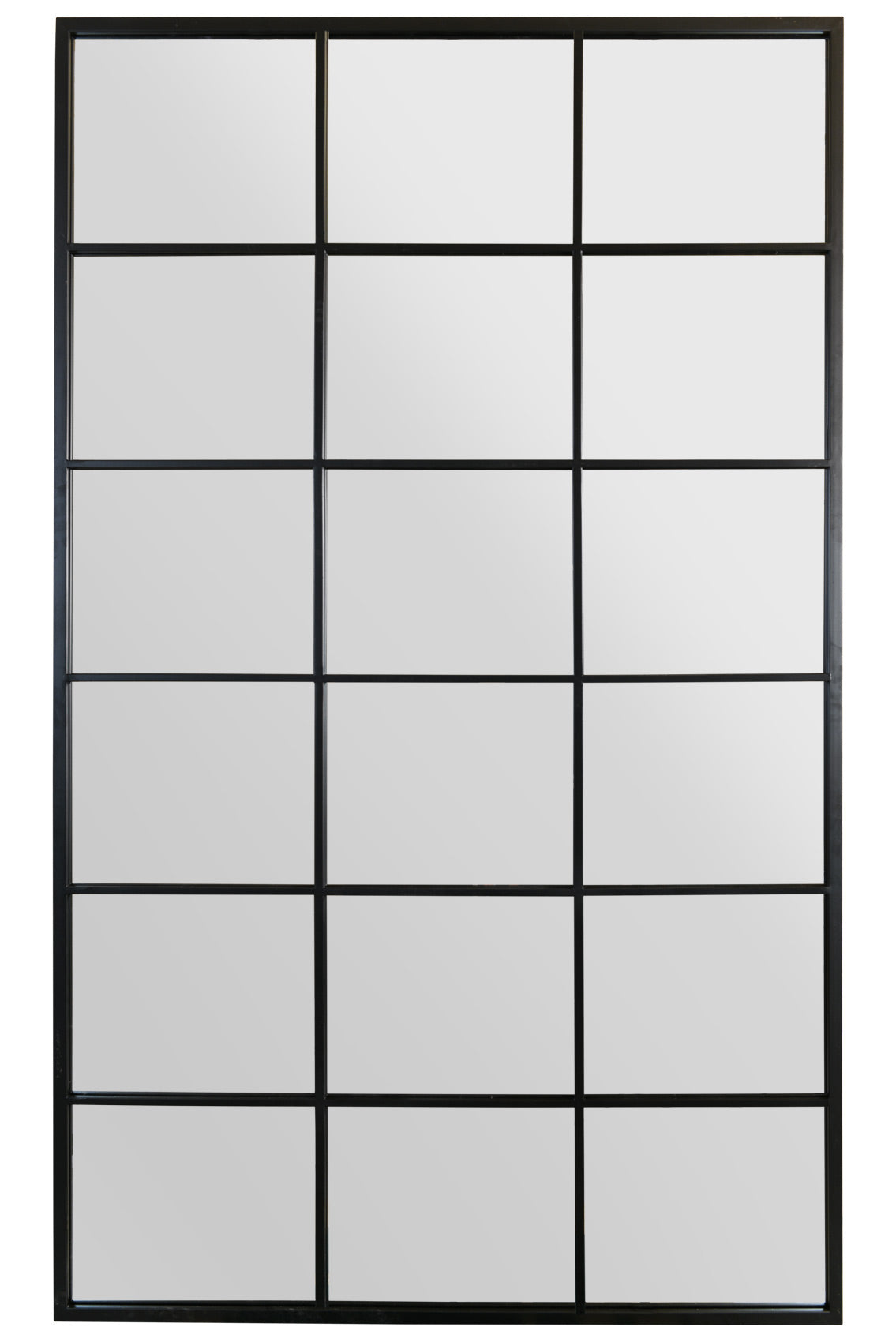 Modern Large Outdoor Garden Mirror (Black Frame)