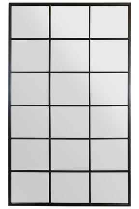 Modern Large Outdoor Garden Mirror (Black Frame)