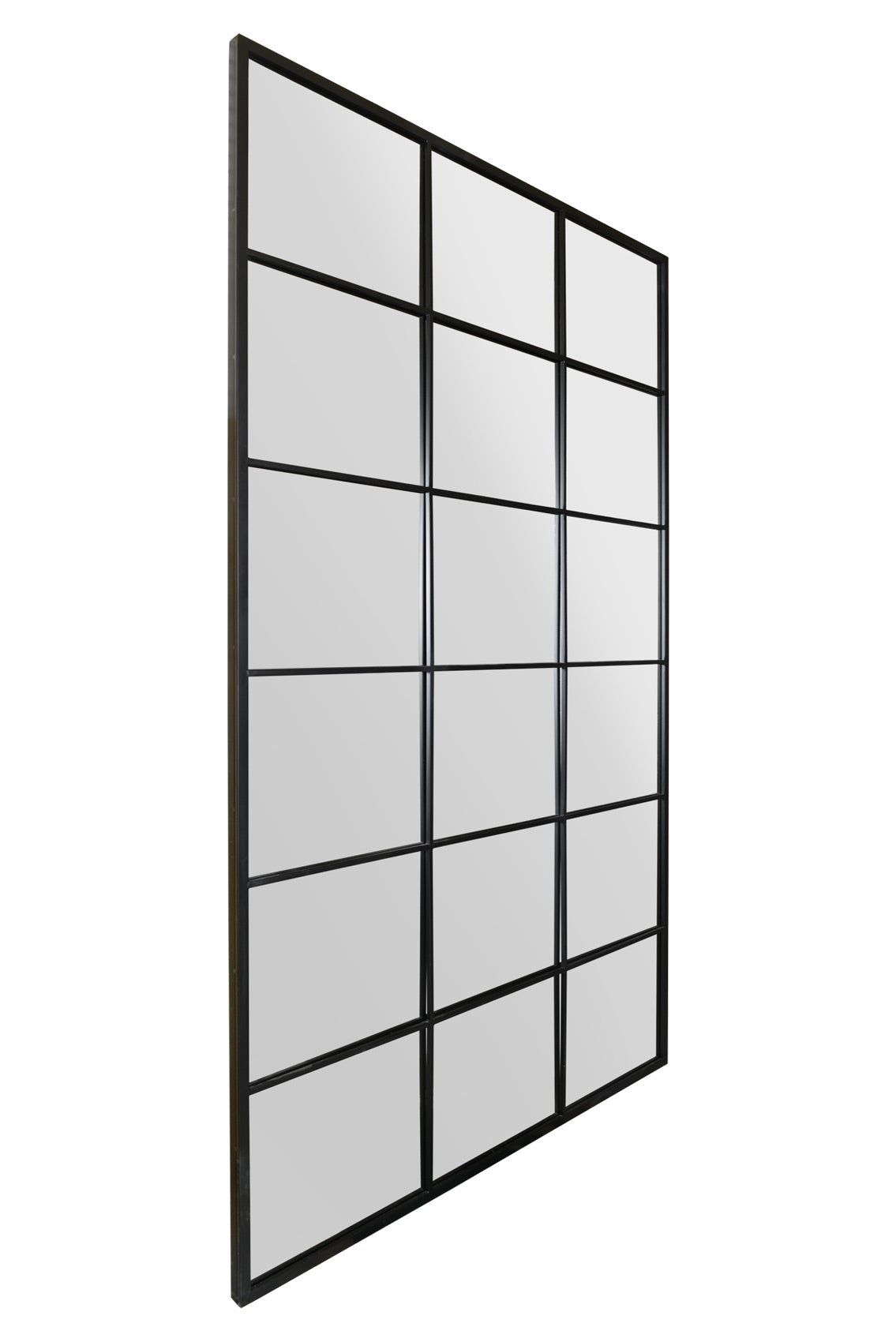 Modern Large Outdoor Garden Mirror (Black Frame)