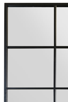 Modern Large Outdoor Garden Mirror (Black Frame)