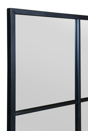 Modern Large Outdoor Garden Mirror (Black Frame)