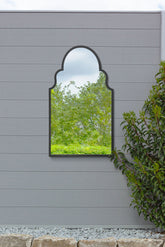 Arch Style Garden Mirror (Black Frame)