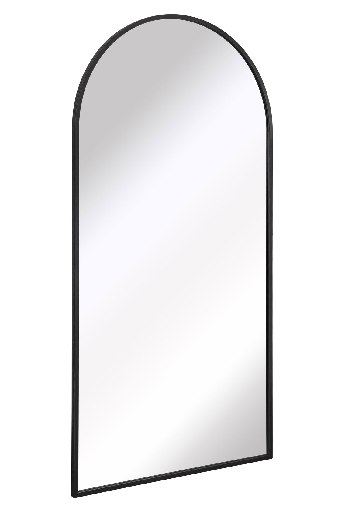 Arched Leaner Garden Mirror (Black Frame)