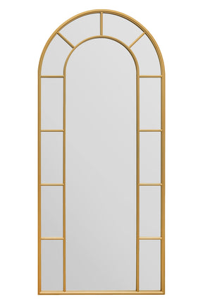 Arched Leaner Wide Garden Mirror (Gold Frame)