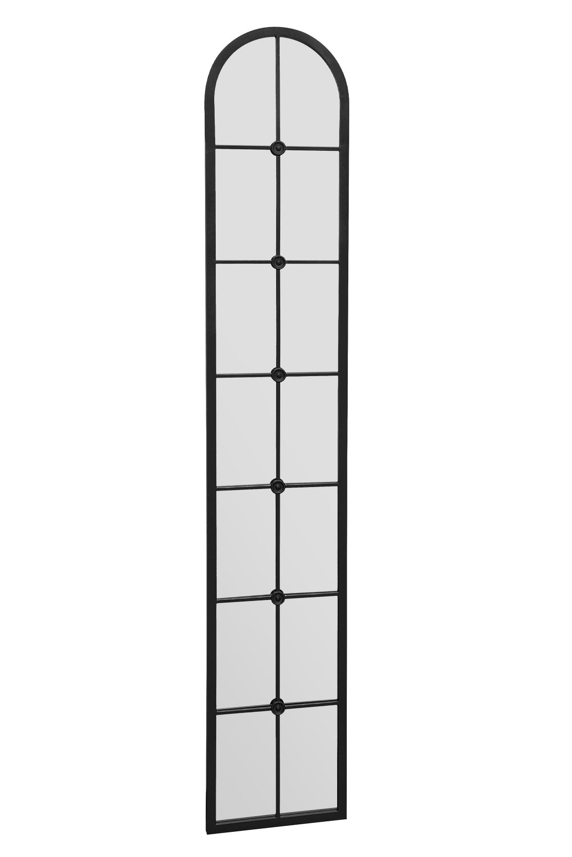 Arched Leaner Ultra Slim Garden Mirror (Black Frame)