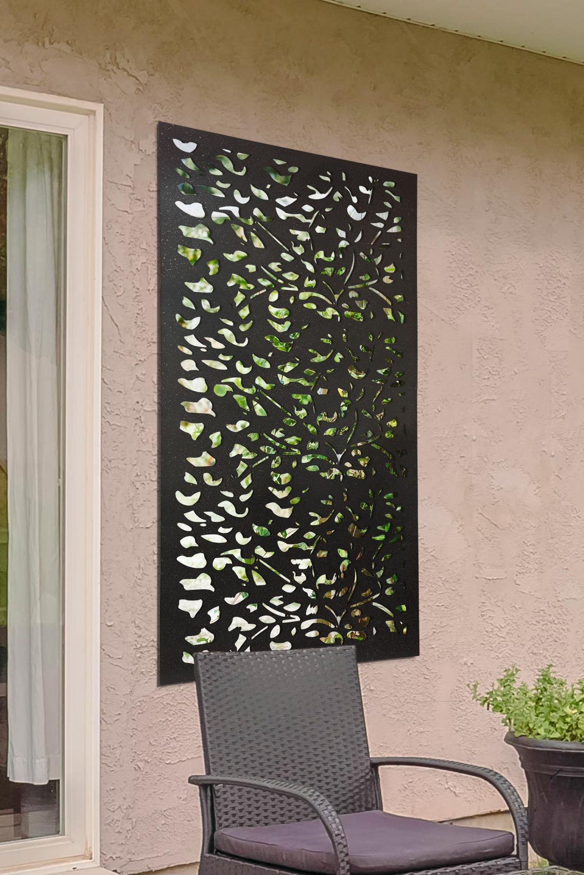 Decorative Leaf Garden Mirror