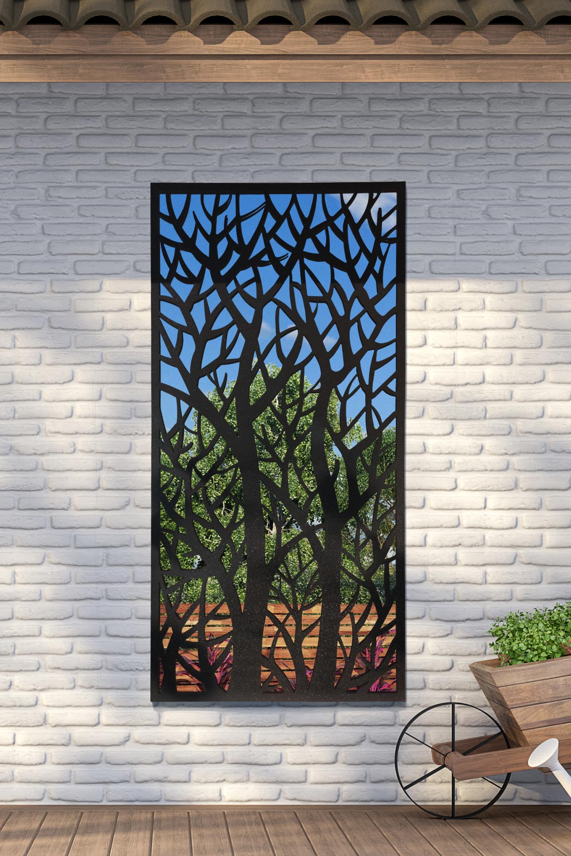 Decorative Tree Large Garden Mirror