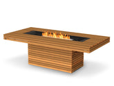 Alexander Francis Fire Pit Teak EcoSmart Gin 90 Dining Fire Pit Table