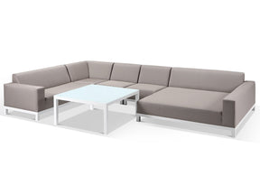 Alexander Francis Garden Furniture Minimo Sunbrella Fabric Garden Corner Sofa Set