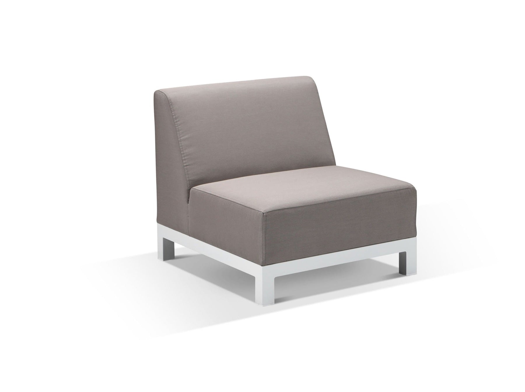 Alexander Francis Garden Furniture Minimo White Metal Single Armless Chair