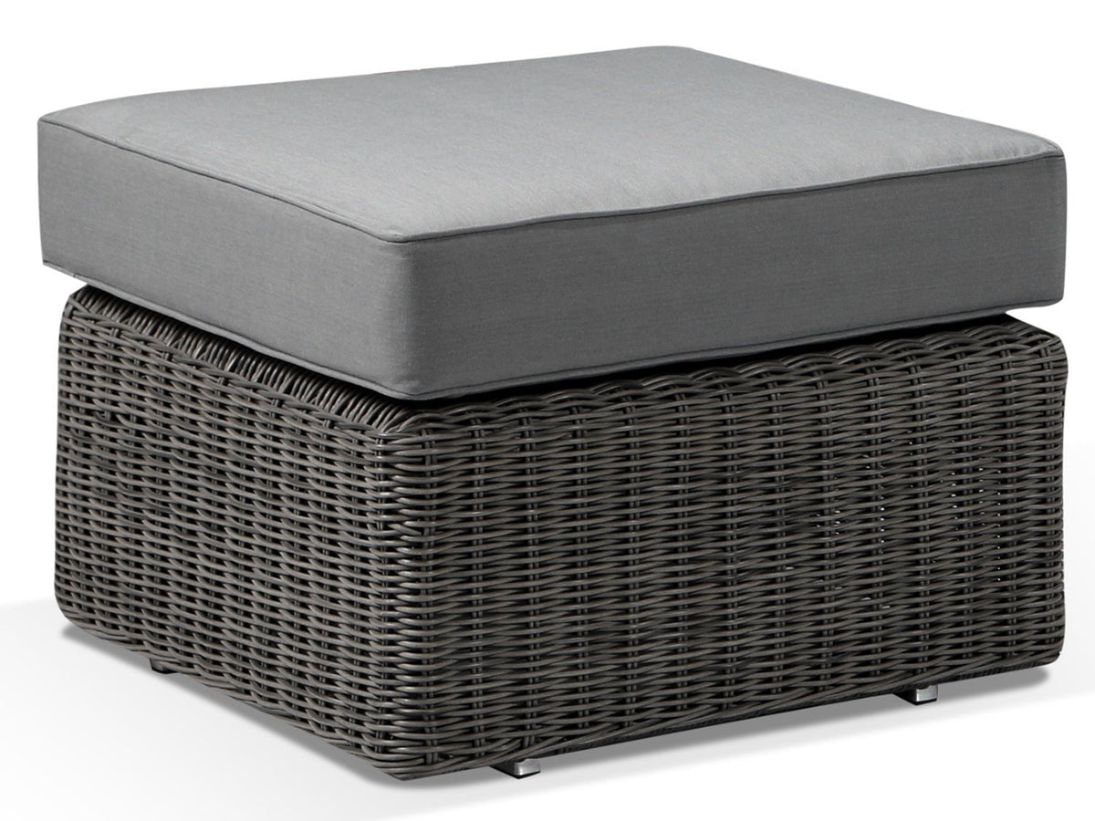 Alexander Francis Garden Furniture Tosca Grey Rattan Footstool with Cushion