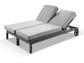 Alexander Francis Garden Furniture Tosca Grey Rattan Sun Lounger Set
