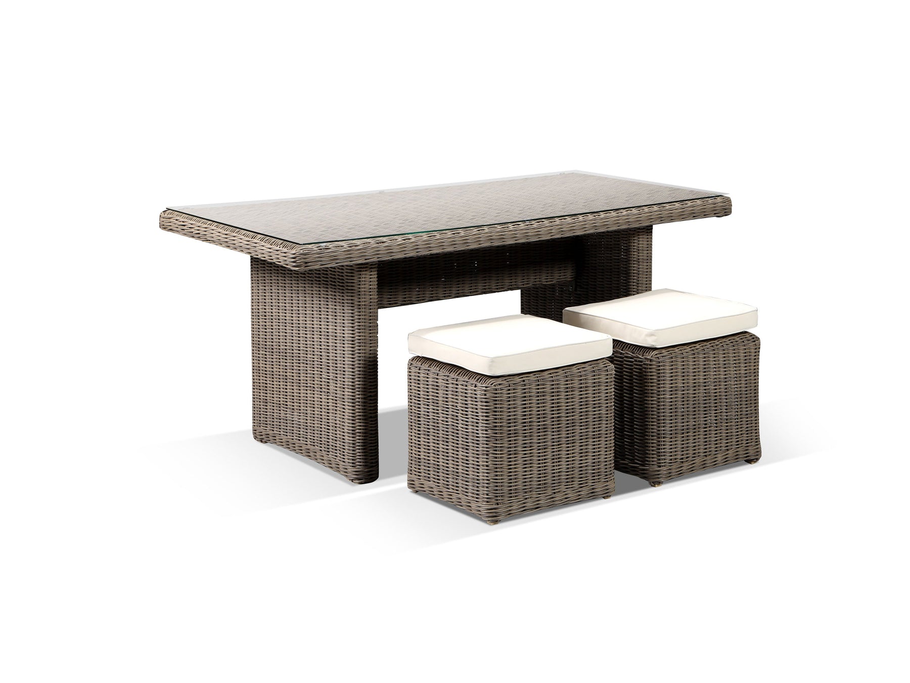 Low rattan stool deals