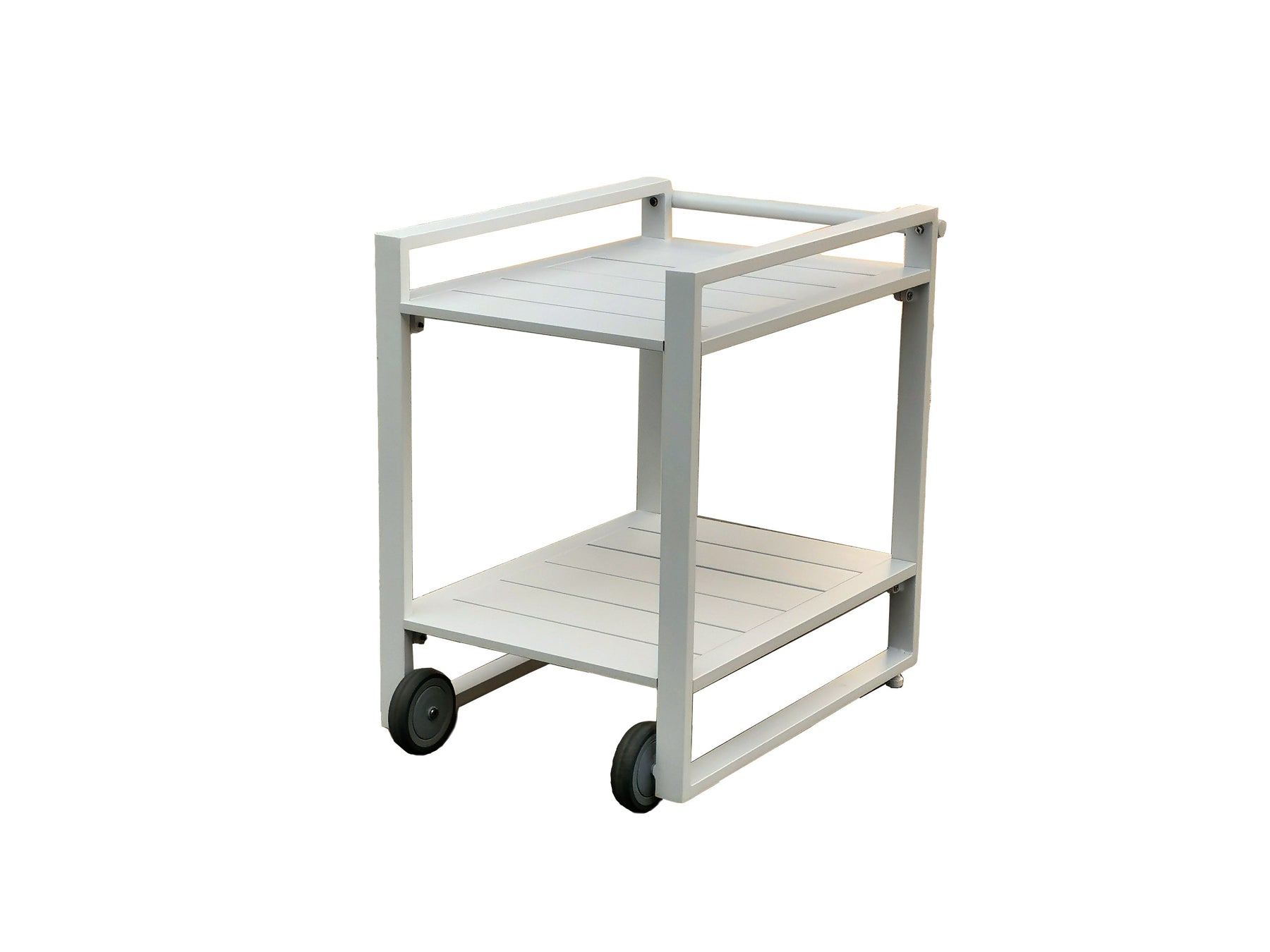 Alexander Francis Garden Furniture White Aluminium Outdoor Drinks Trolley
